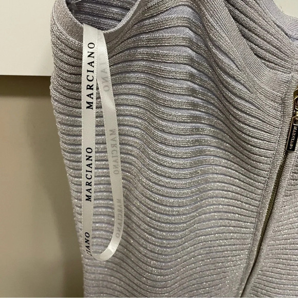 Guess Marciano - Lavender Purple and Gold Bodycon Midi Dress - Picture 8 of 12